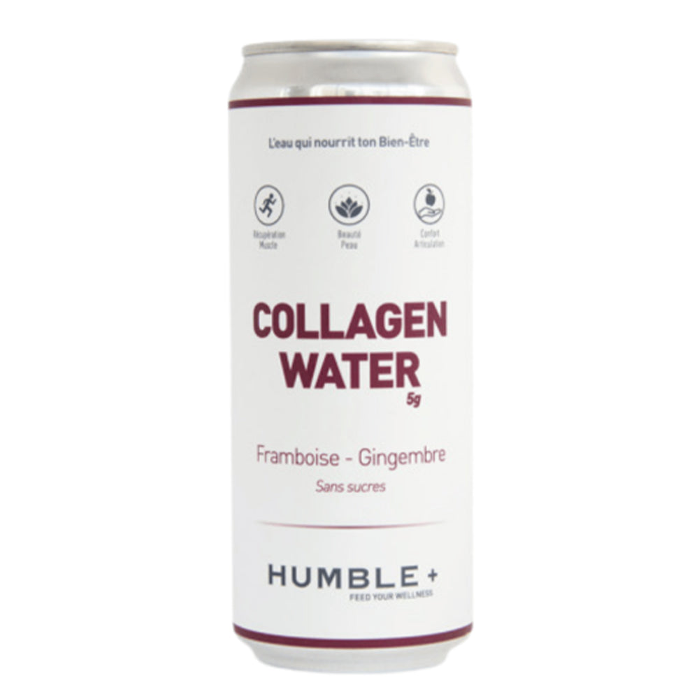 Humble Plus - Eau pétillante au collagène - Framboise & Gingembre