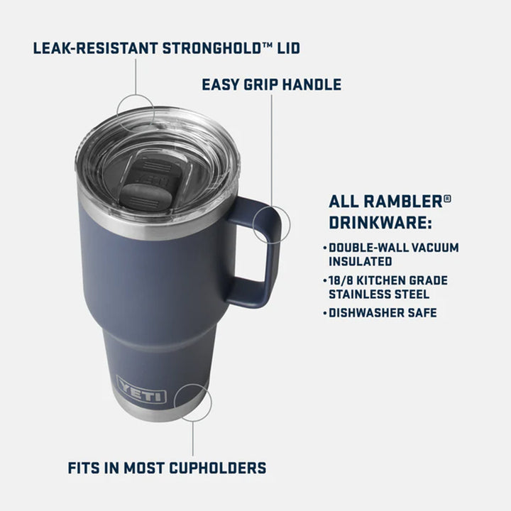 Yeti Rambler Reisebecher (887 ml) – Rescue Red